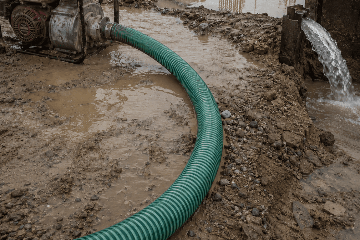 Used in waste material conveyance