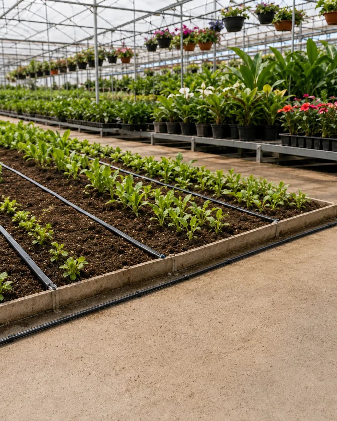 Used in greenhouses and nurseries