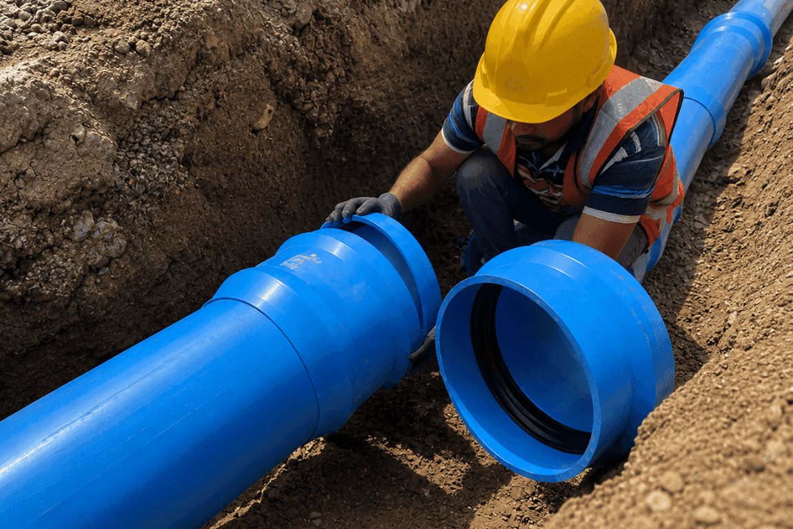 Used in potable water distribution